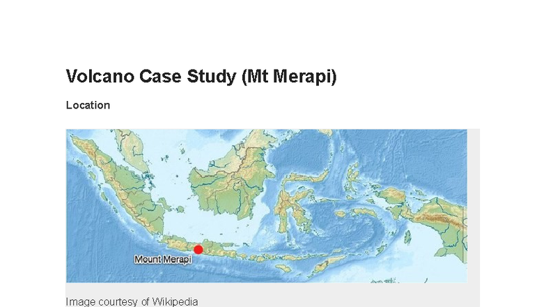 Volcano Case Study: Mount Merapi (Indonesia) Eruptions & Effects - Studocu