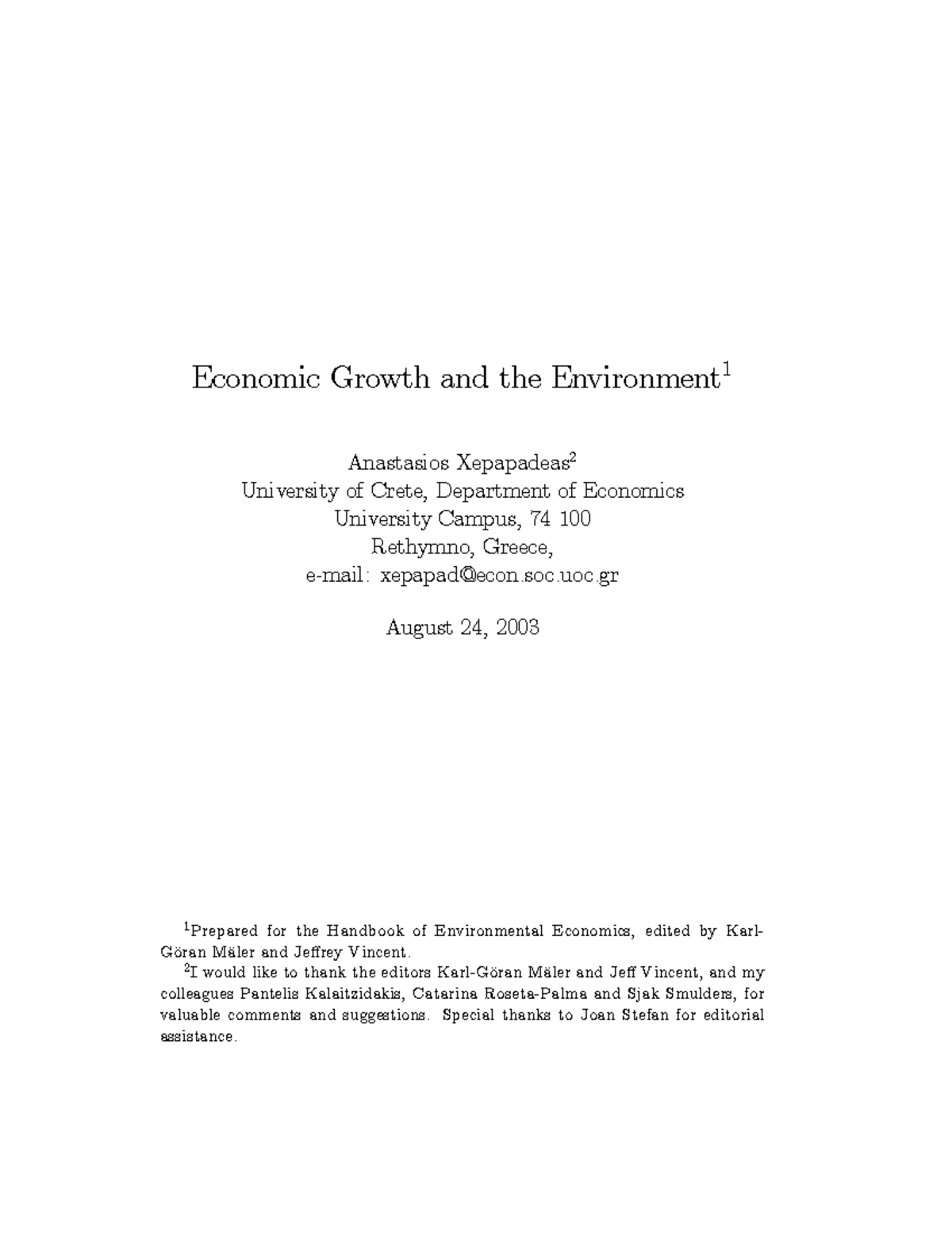 Economic Growth and Environmental Impact: A Comprehensive Study - Studocu