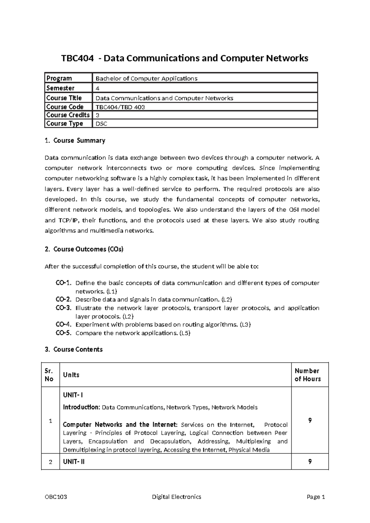 TBC404 Final Exam Notes: Data Communications & Computer Networks - Studocu