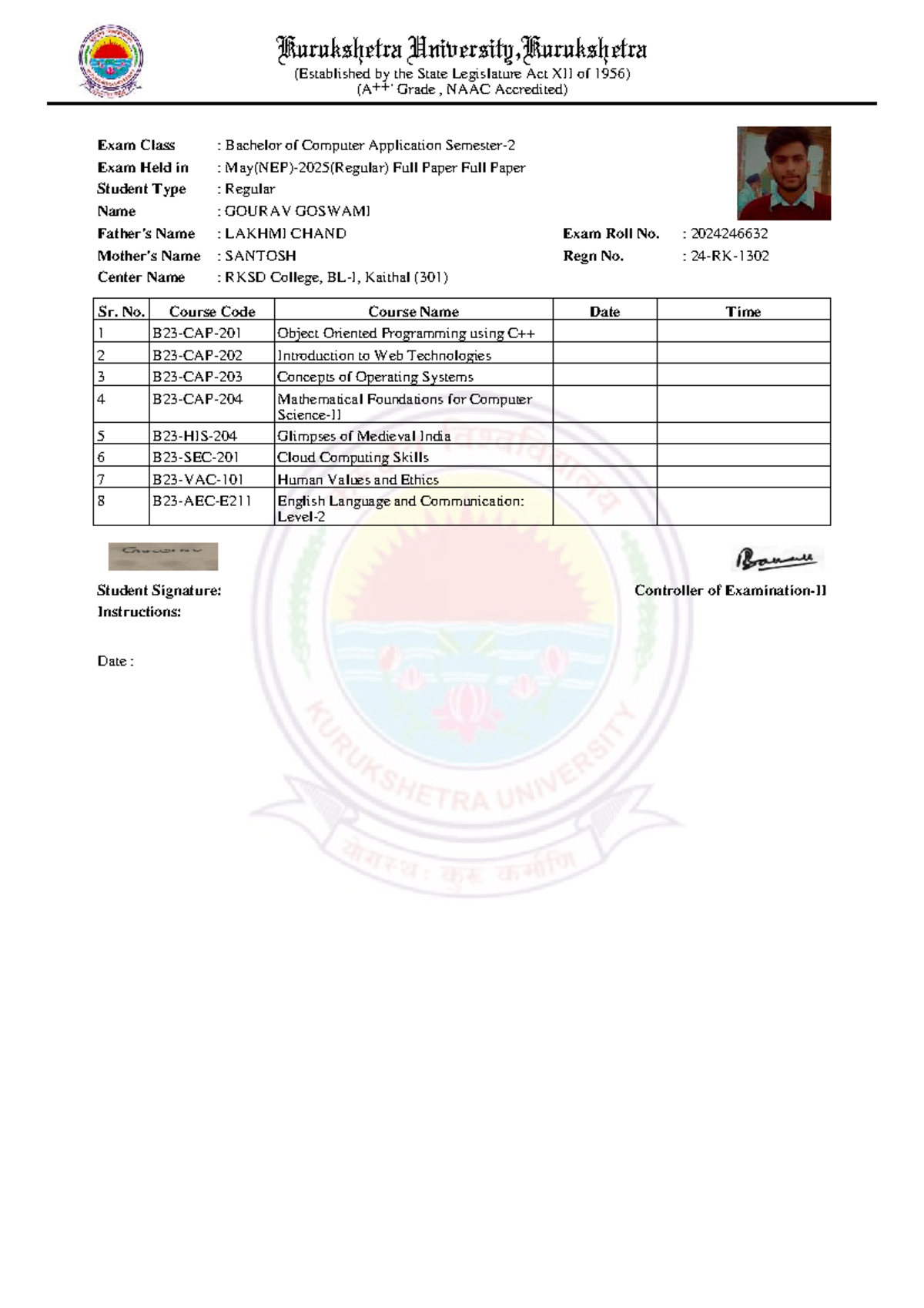 BCA Exam Notes: Object Oriented Programming & More - Studocu