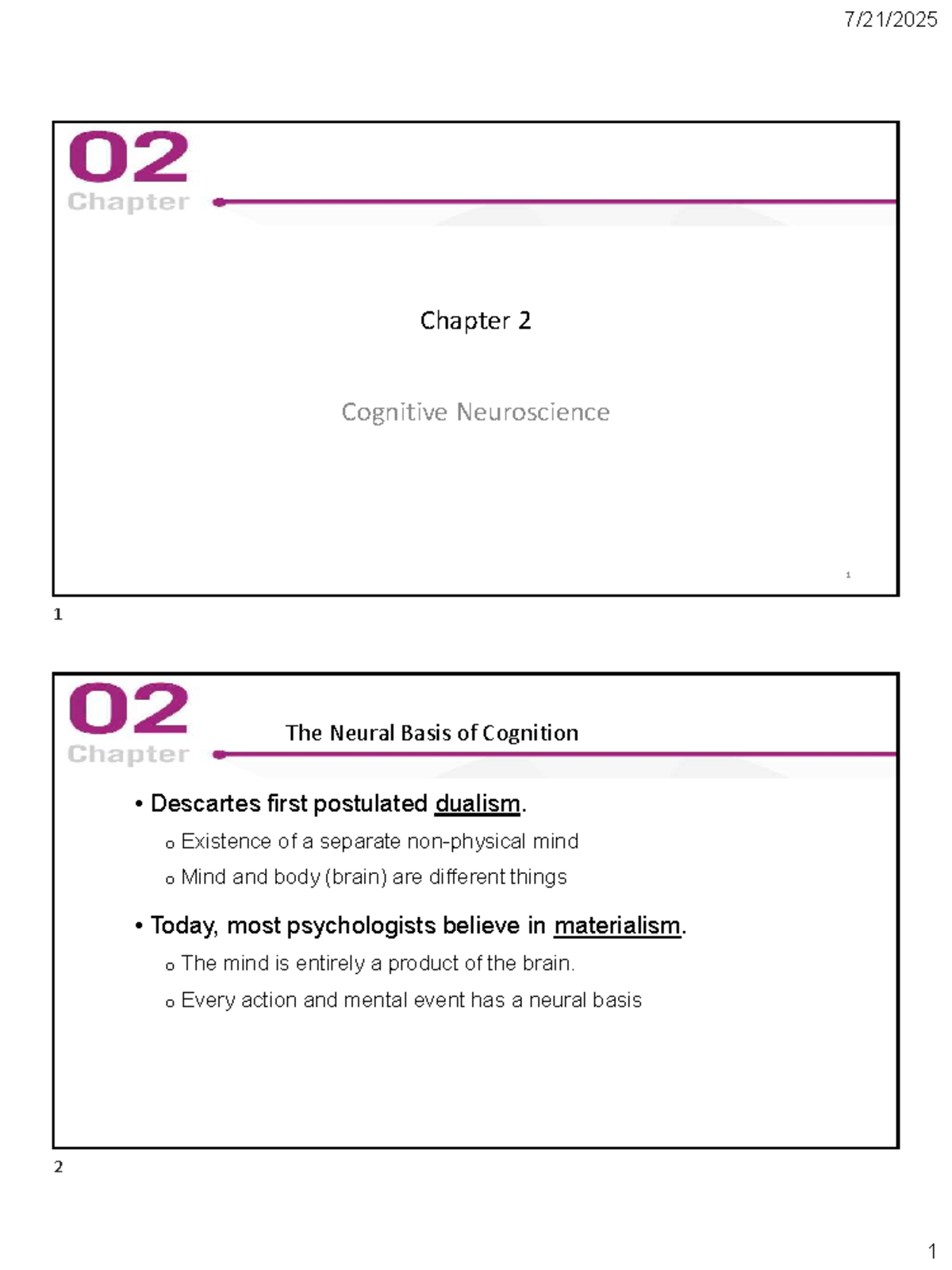 Cognitive Neuroscience (Psyc 332): Brain Imaging Techniques & Neural ...