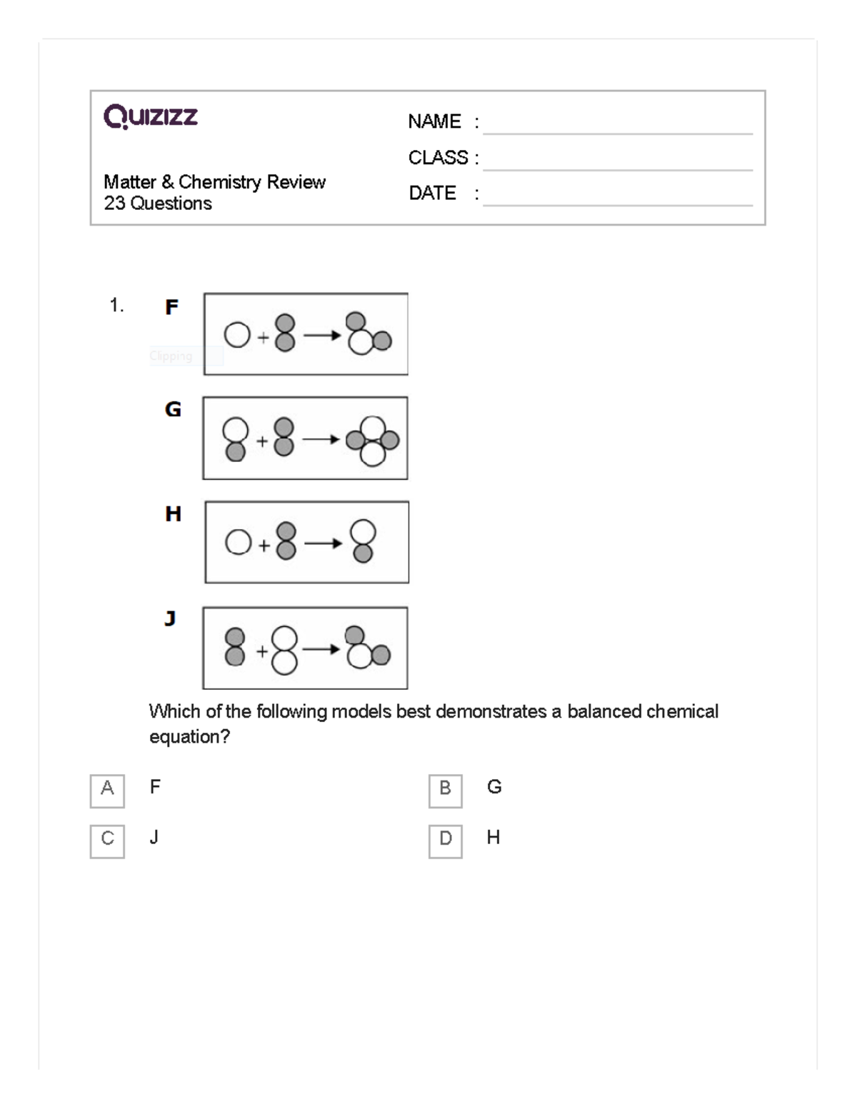 Matter & Chemistry Final Exam Review - 23 Questions - Studocu
