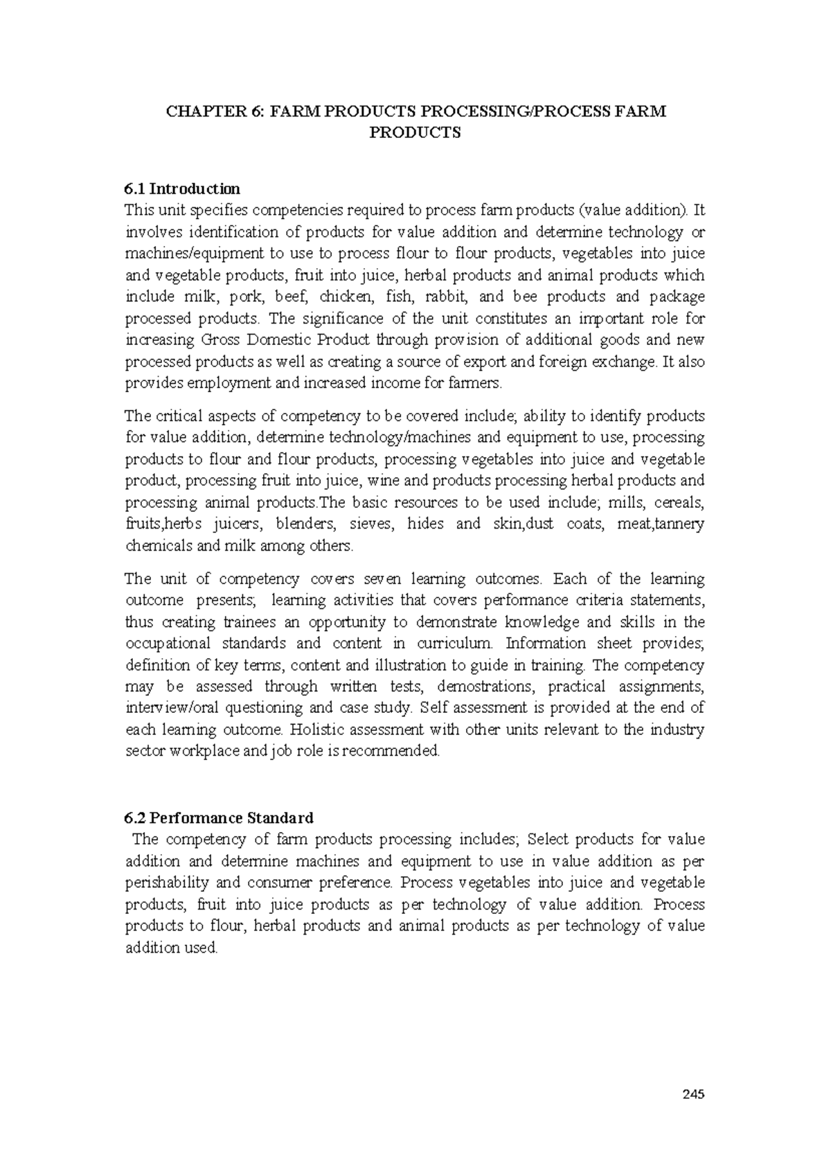 CHAPTER 6: FARM PRODUCTS PROCESSING - VALUE ADDITION TECHNIQUES - Studocu