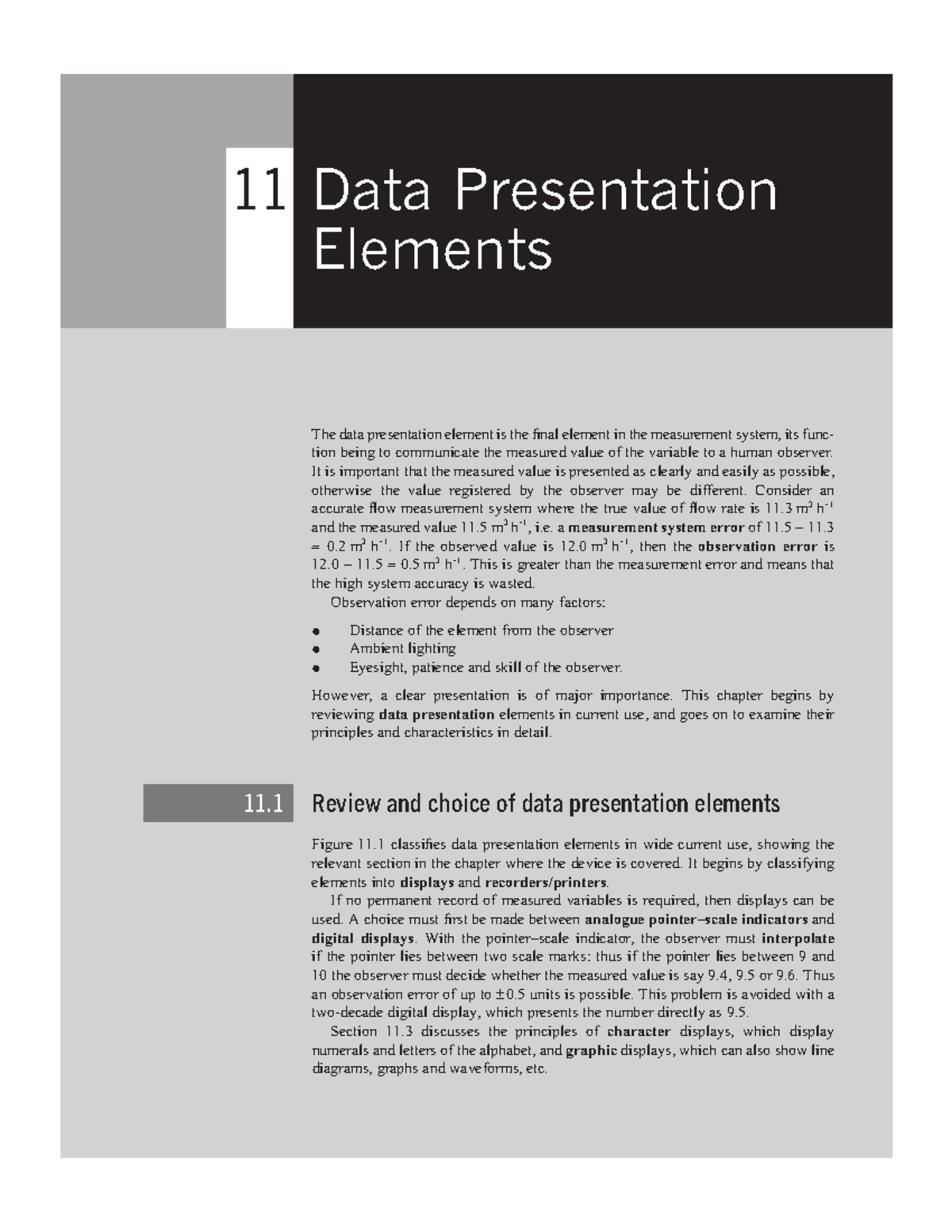 Data Presentation Elements in Measurement Systems (Course Code: 11 ...