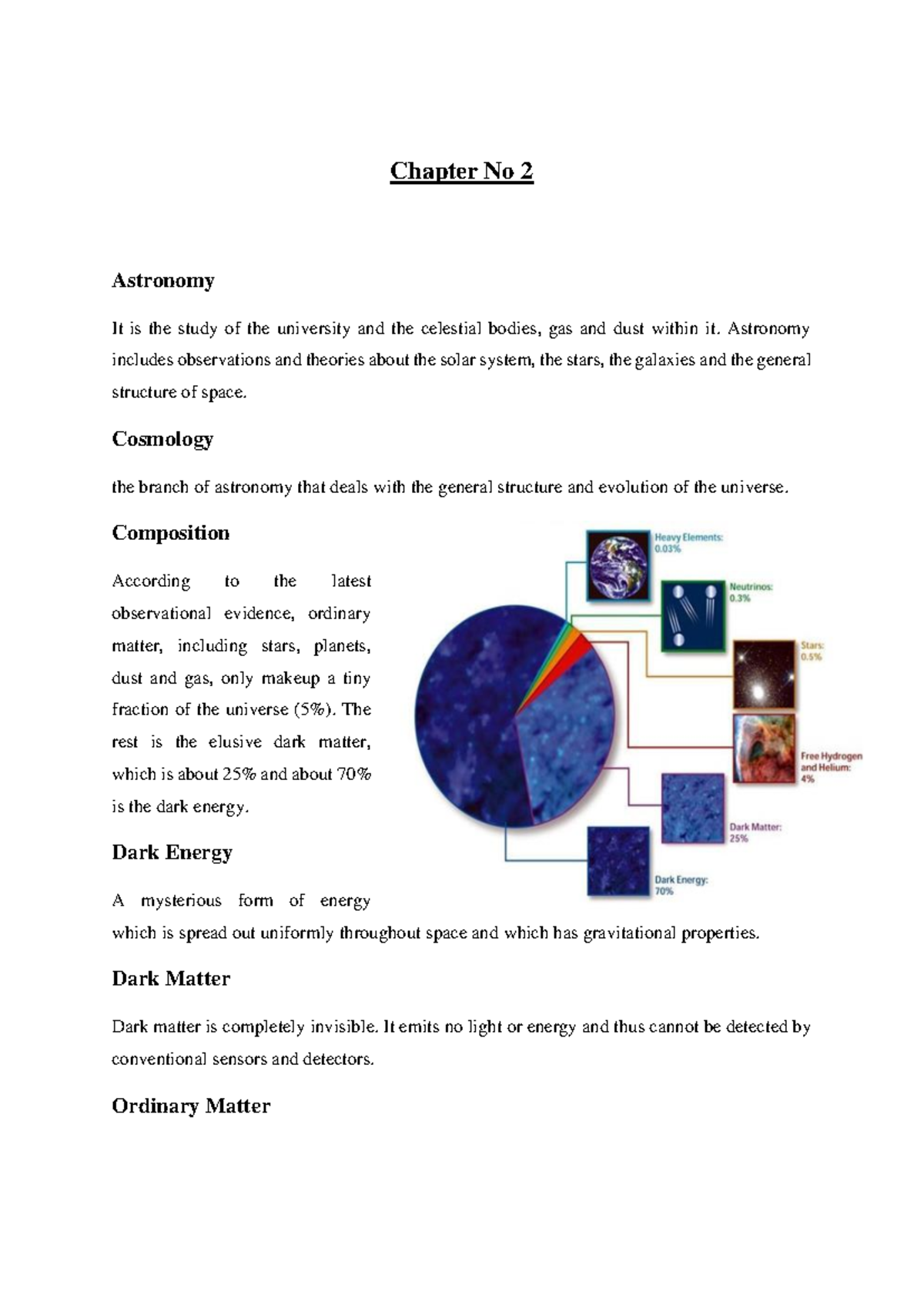 Chapter No 2 Astronomy - Chapter No 2 Astronomy It is the study of the ...