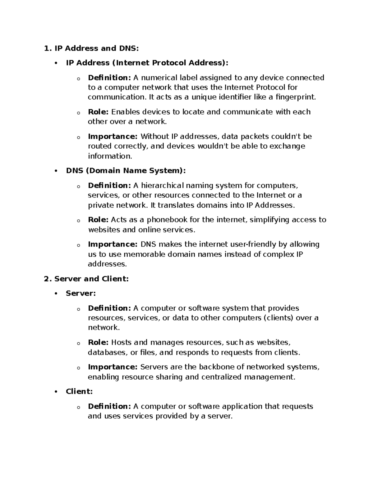 3-2 activity Introduction to computing - 1. IP Address and DNS: IP ...