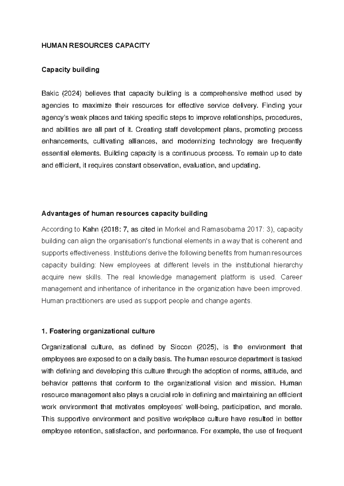 HUMAN RESOURCES CAPACITY: Building Effective HR Strategies for Success ...