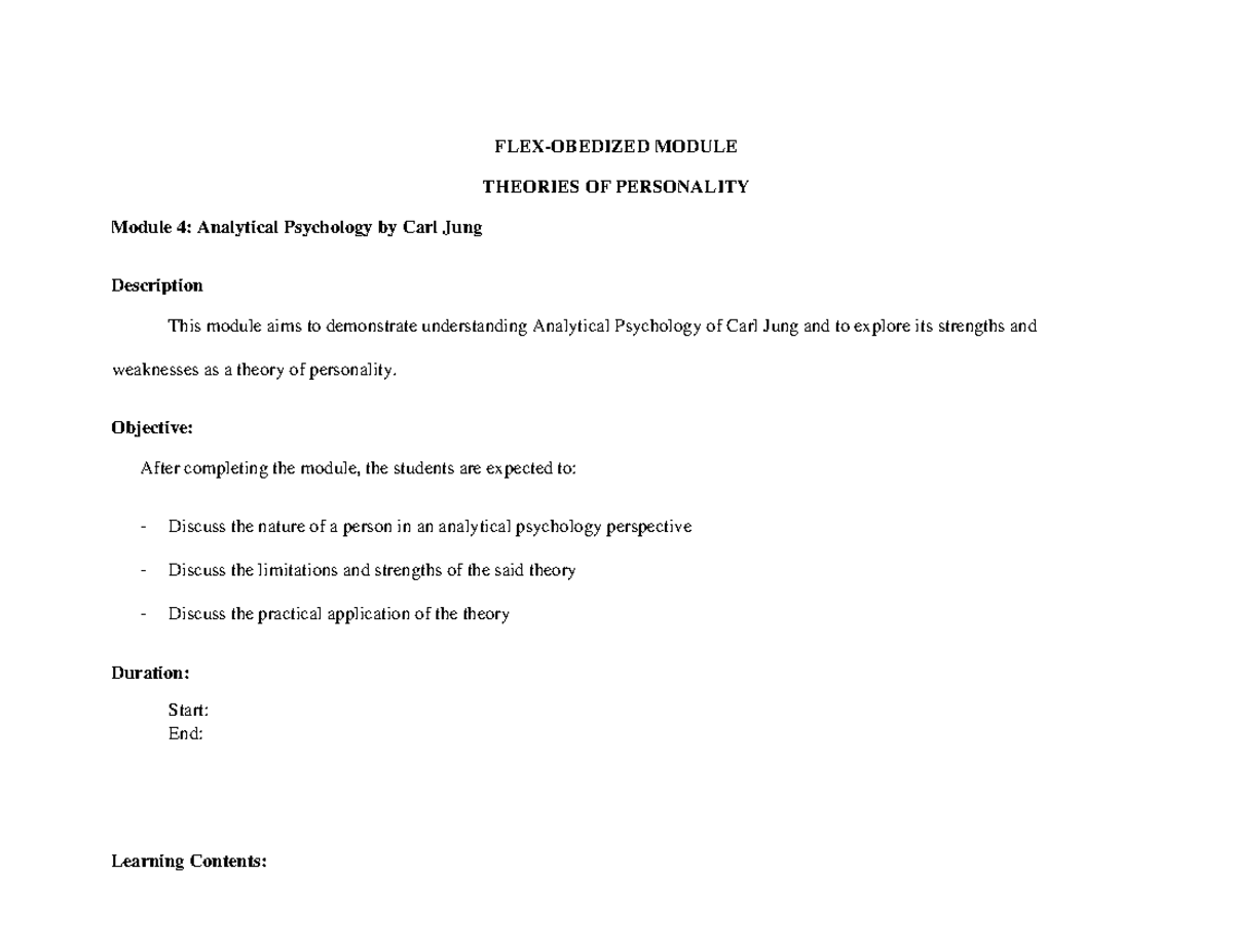 Module 4 - Understanding Carl Jung - Document Preview