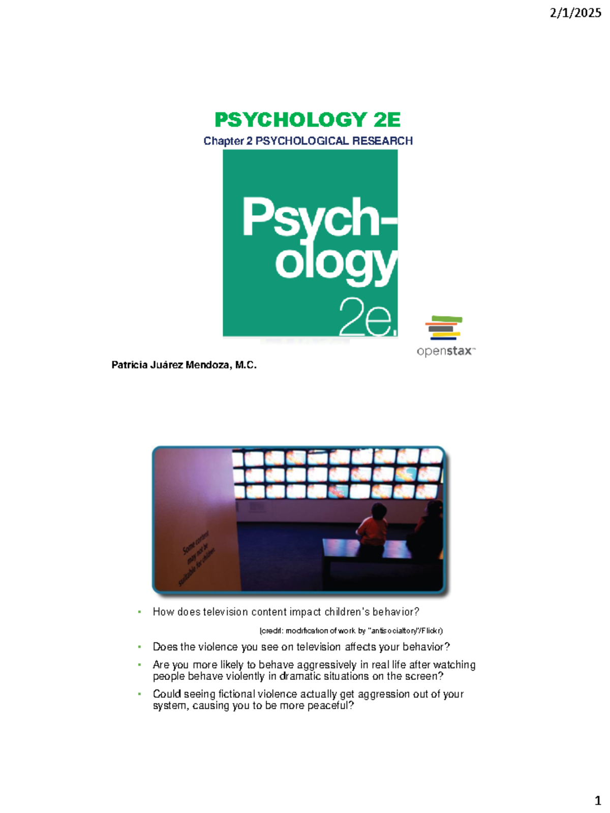 Understanding Scientific Research Methods in Psychology (PSY 101 ...