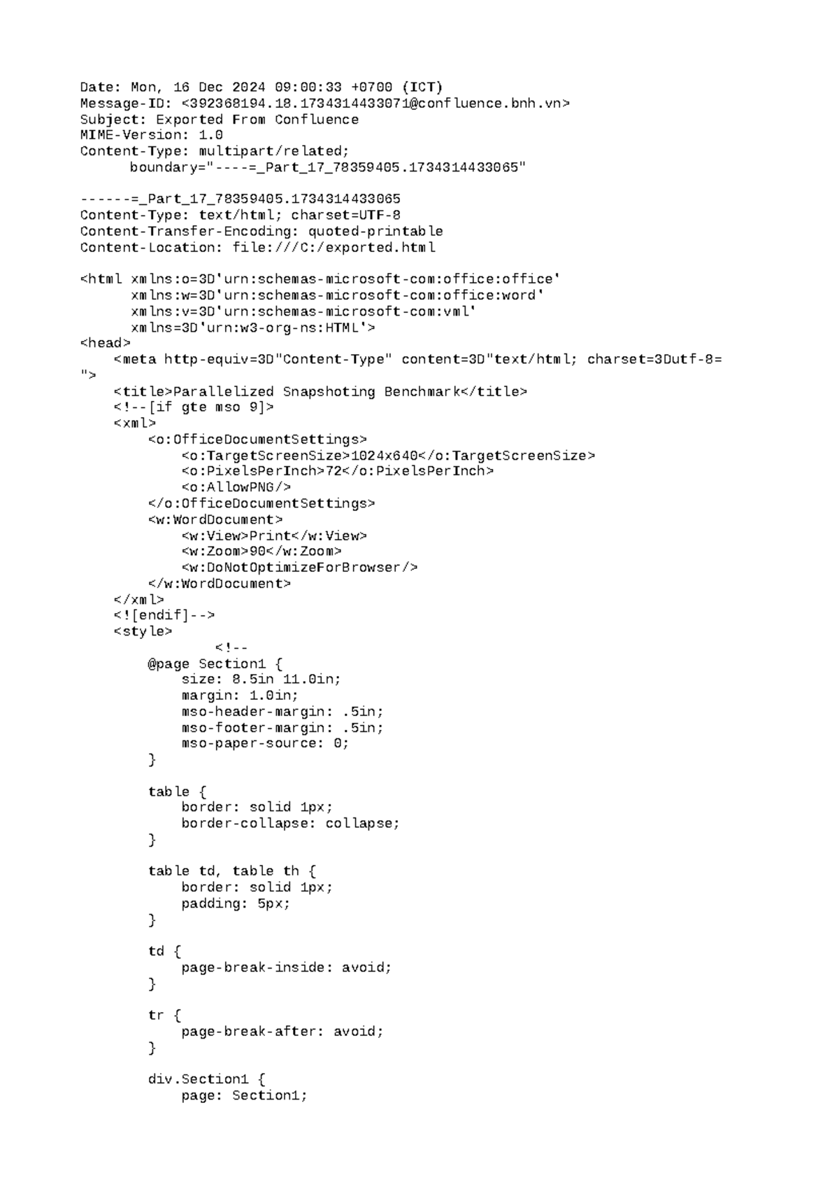 Parallelized Snapshotting Benchmark Study (Course Code: TBD) - Studocu