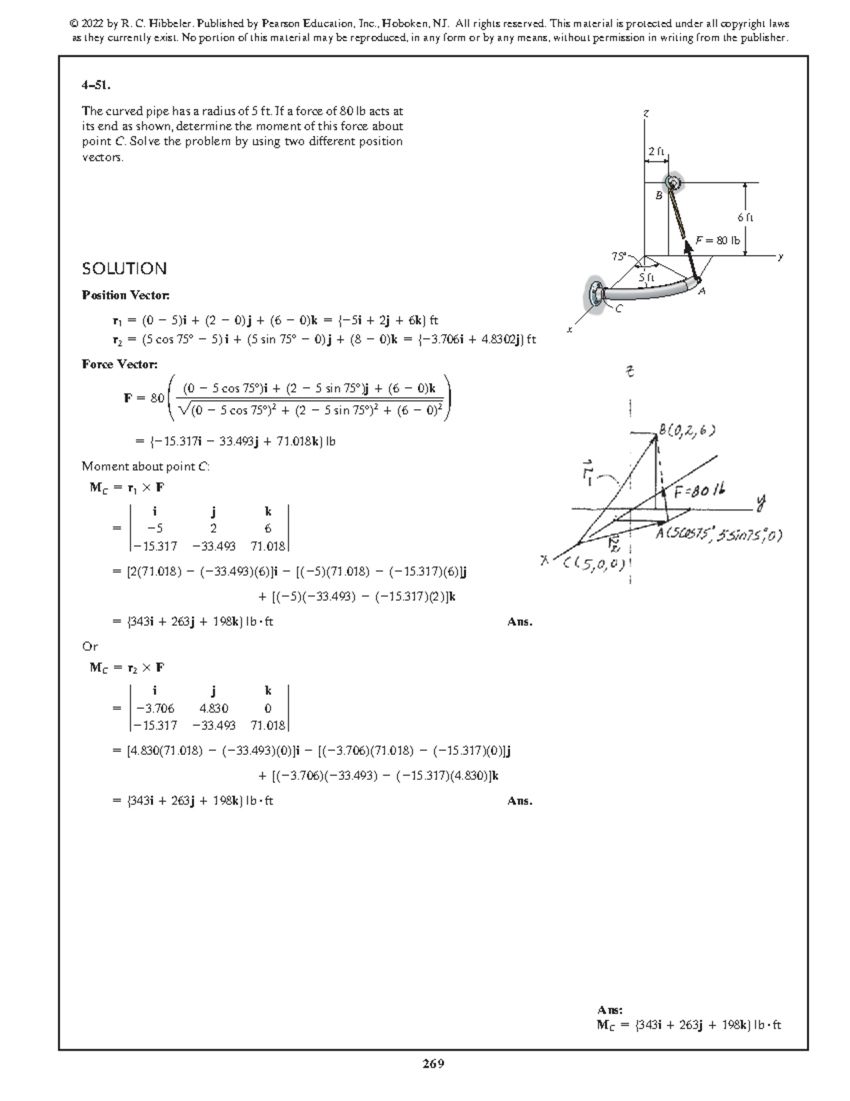 SWK 15th Ed Solution Manual - Curved Pipe Moment Calculation - Studocu