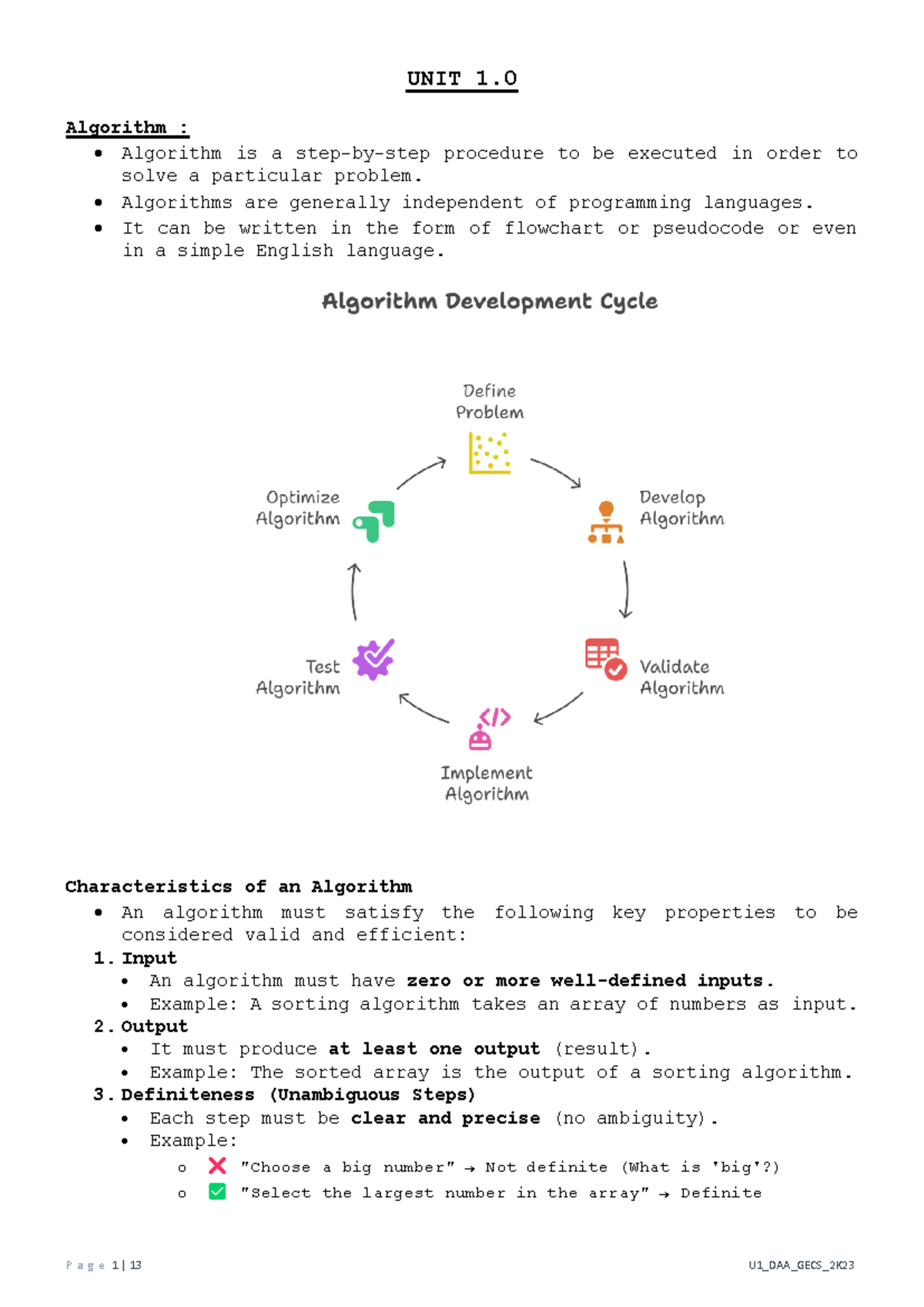 Unit 1: Introduction to Algorithms and Complexity - Studocu