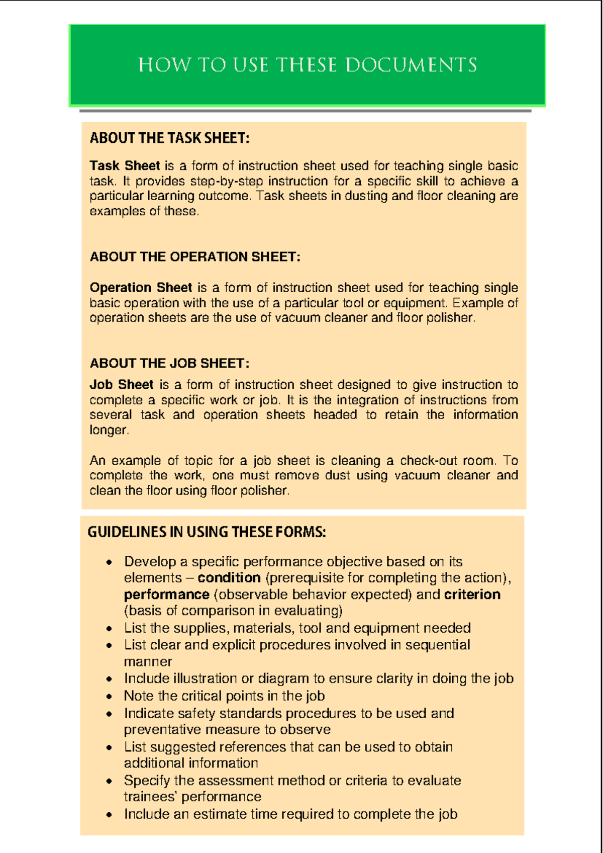 S8 Task Sheet: Guidelines for Training Gap Analysis in Education - Studocu