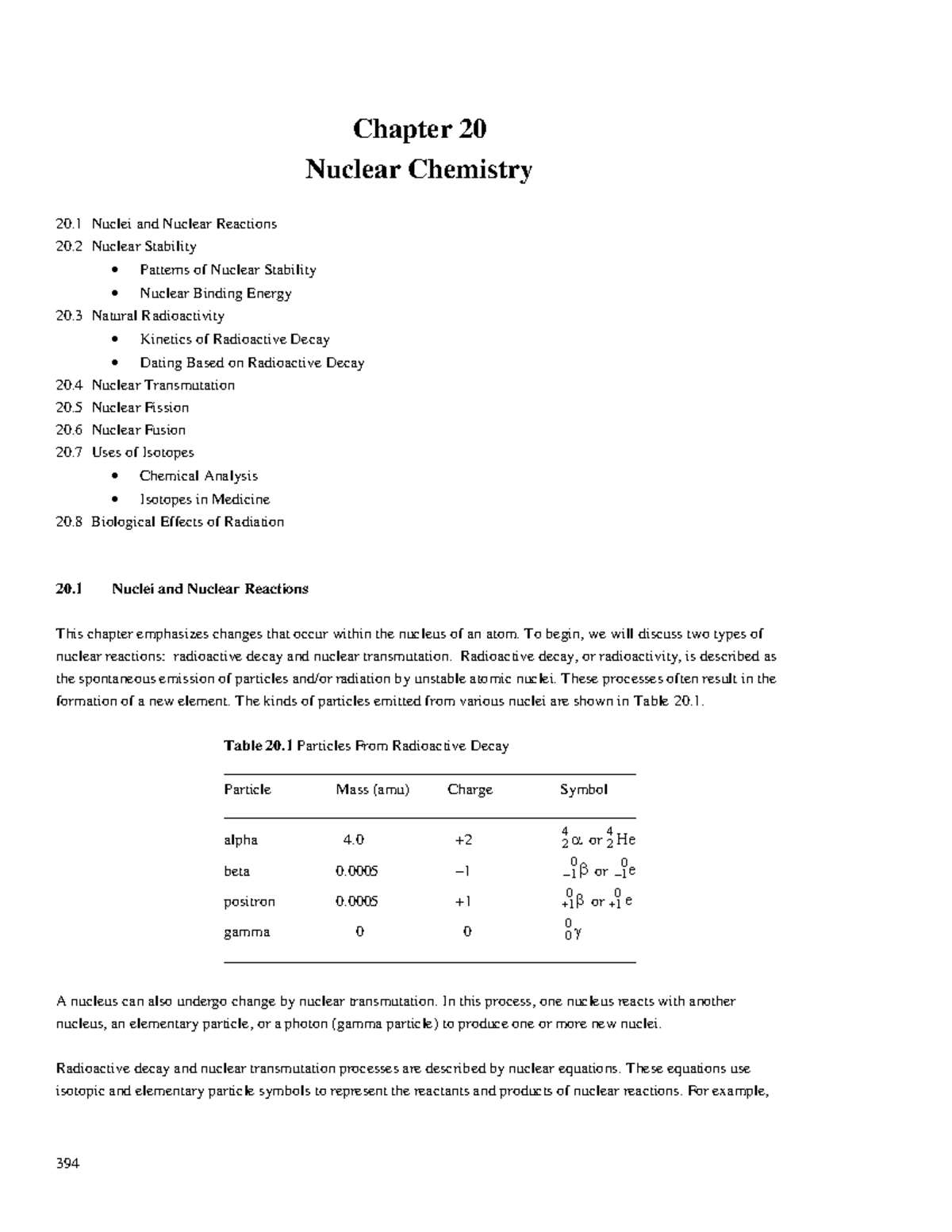 Study Guide for Nuclear Chemistry - Chapter 20 Insights - Studocu