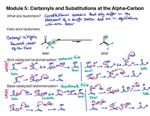Mechanisms of Carbonyl Reactivity and Alpha Position Functionalization ...