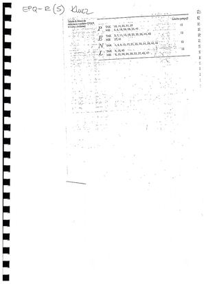 Charakterystyka kwestionariusza epq r em eysenck personality ...