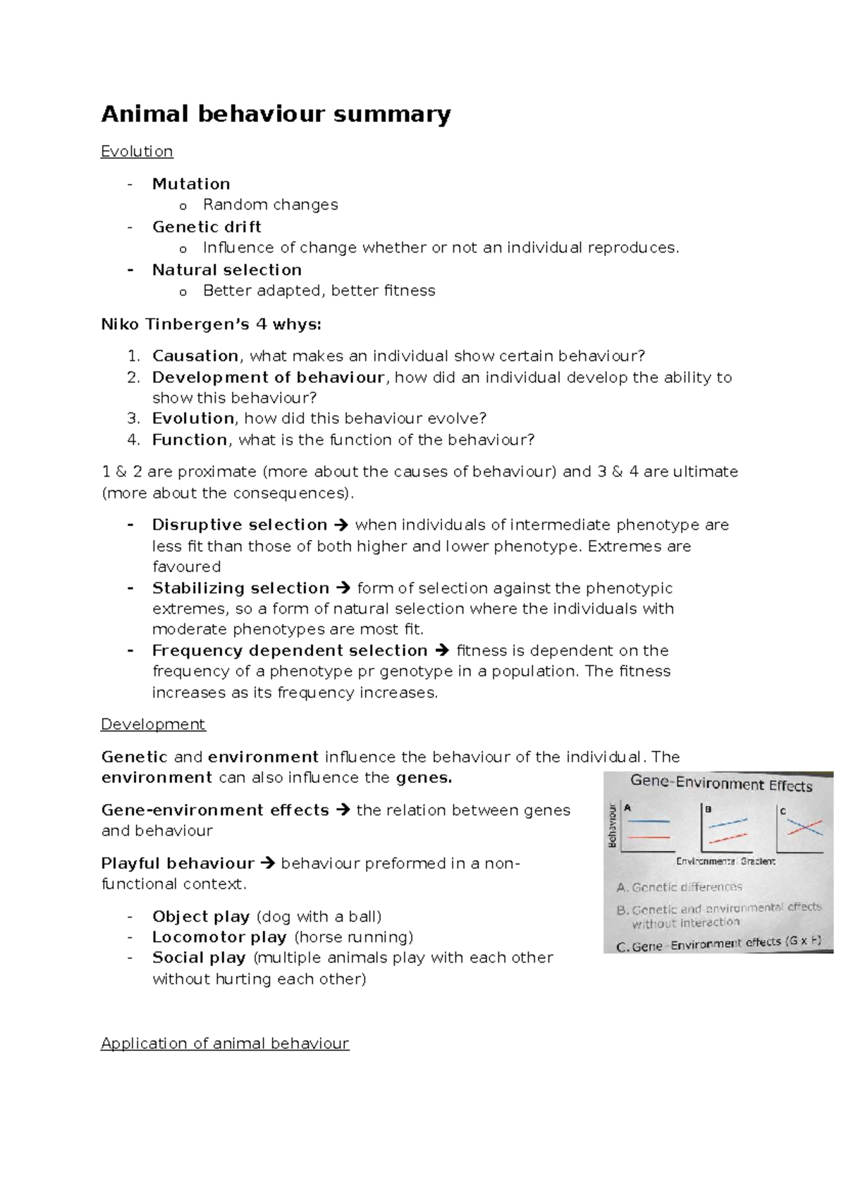 Animal behaviour summary: Evolution, mutation, and natural selection ...