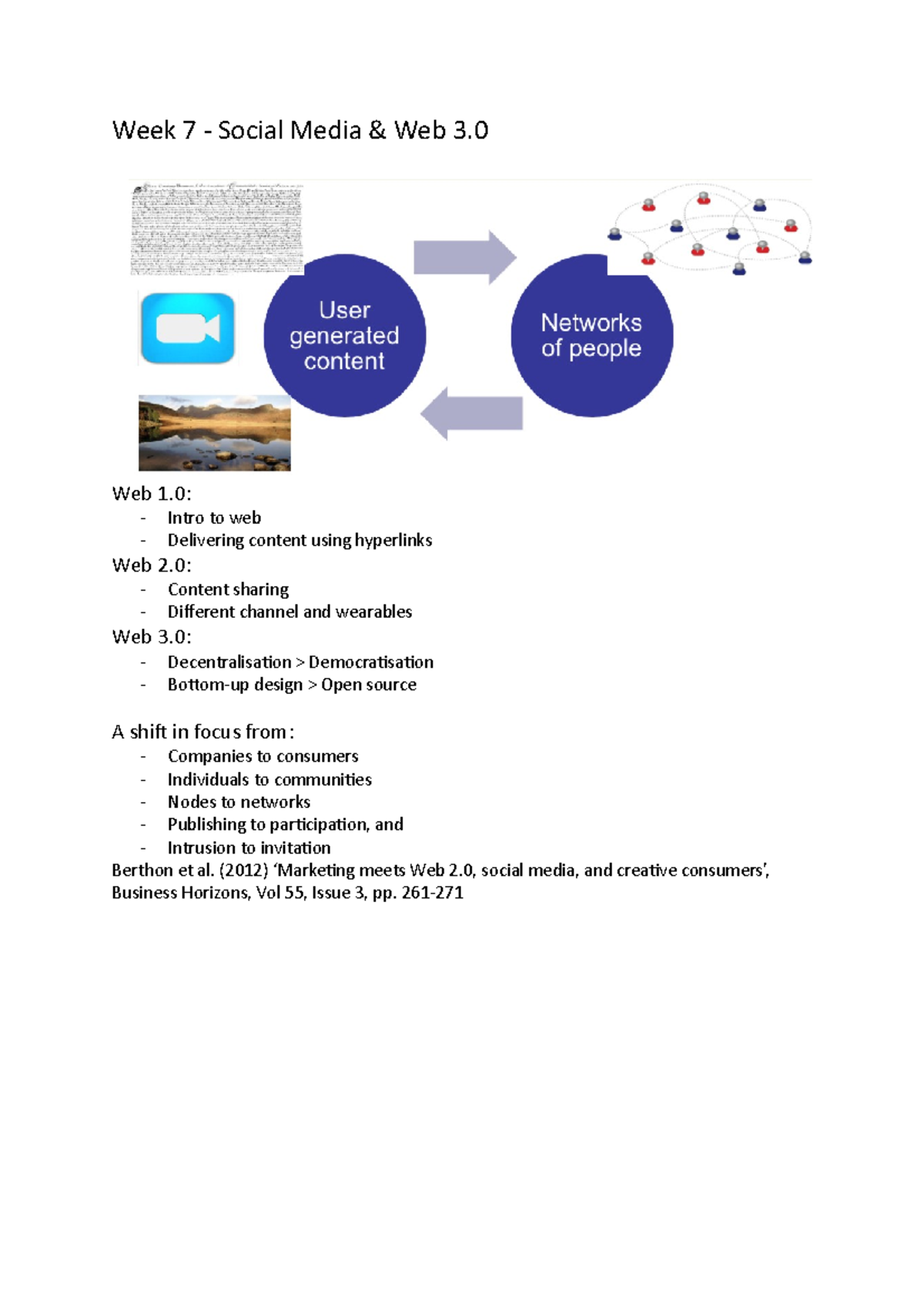 Week 7 - Social Media - lecture notes - Week 7 - Social Media & Web 3 ...