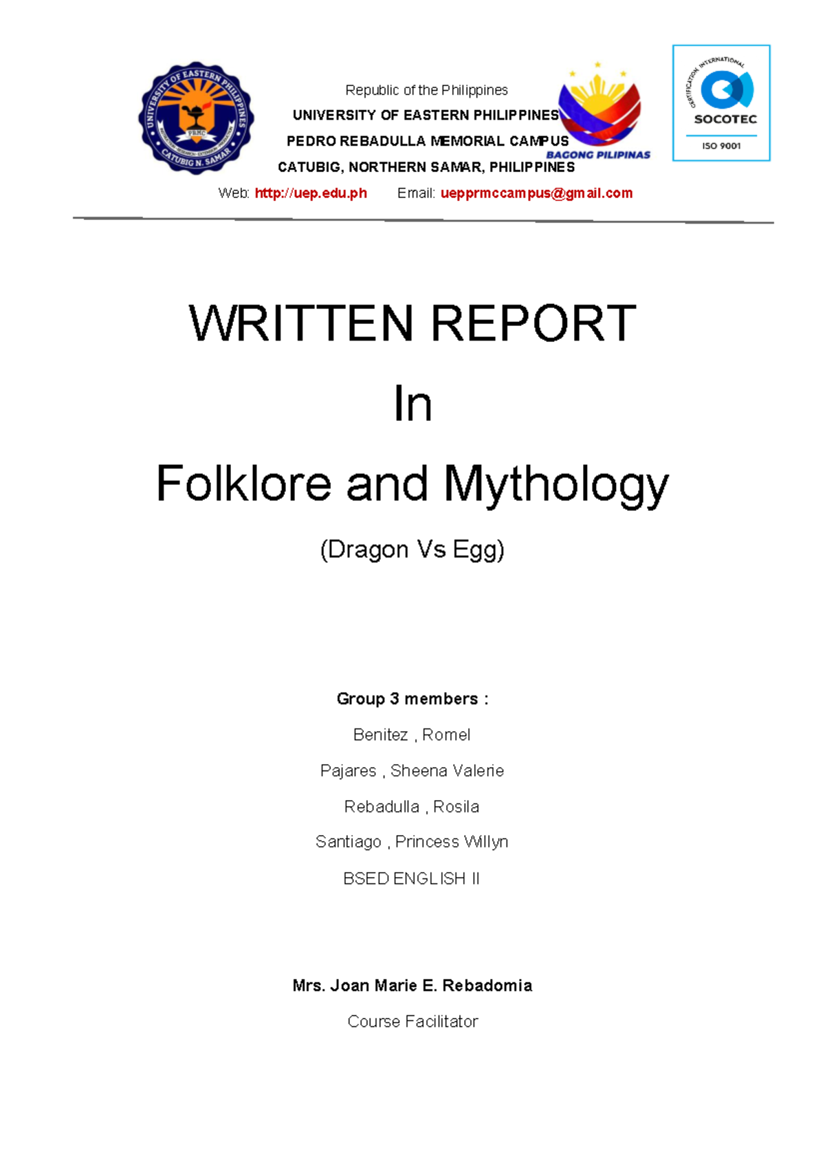 BSED ENGLISH II Written Report: Dragon vs. Egg in Chinese Mythology ...