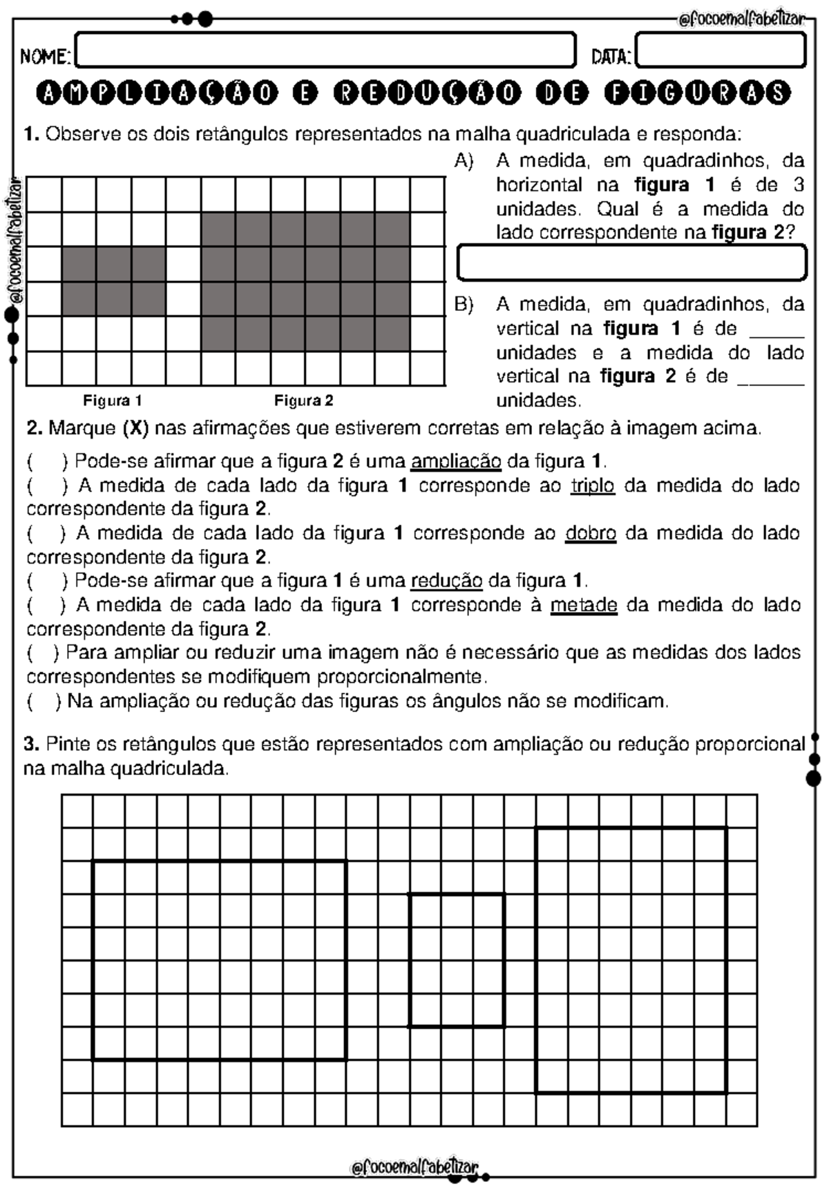 Ampliação e Redução de Figuras - Malha Quadriculada (Matemática) - Studocu