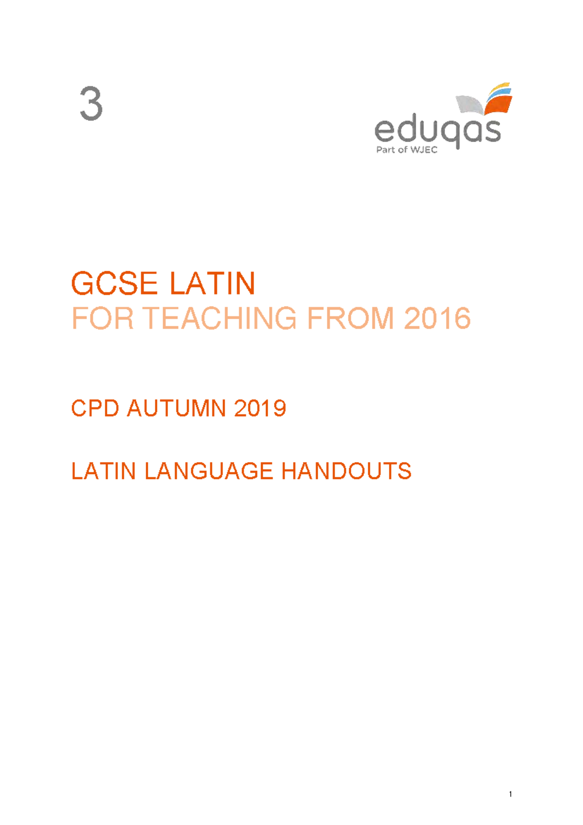 GCSE LATIN LANGUAGE HANDOUTS: TEACHING RESOURCES 2016-2019 - Studocu