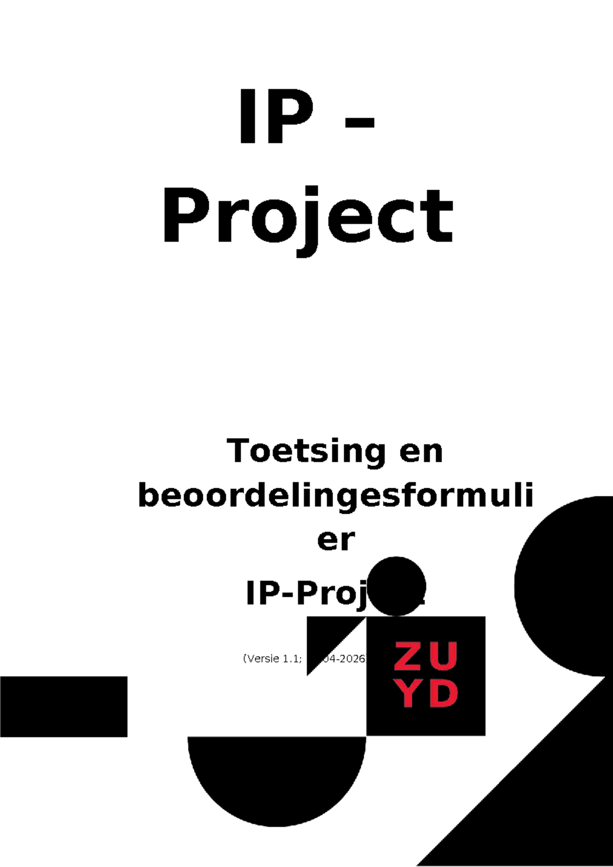 IP Project Toetsing en Beoordelingsformulier Versie 1.0 - Studeersnel