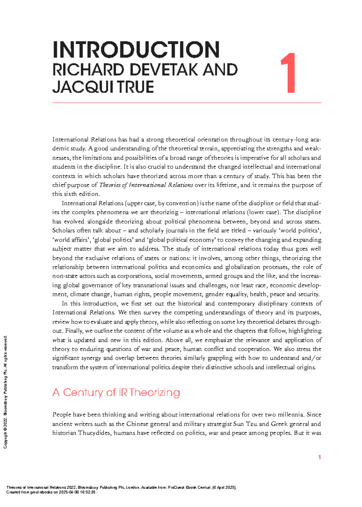 Theories of International Relations - An Overview of Key Concepts and ...