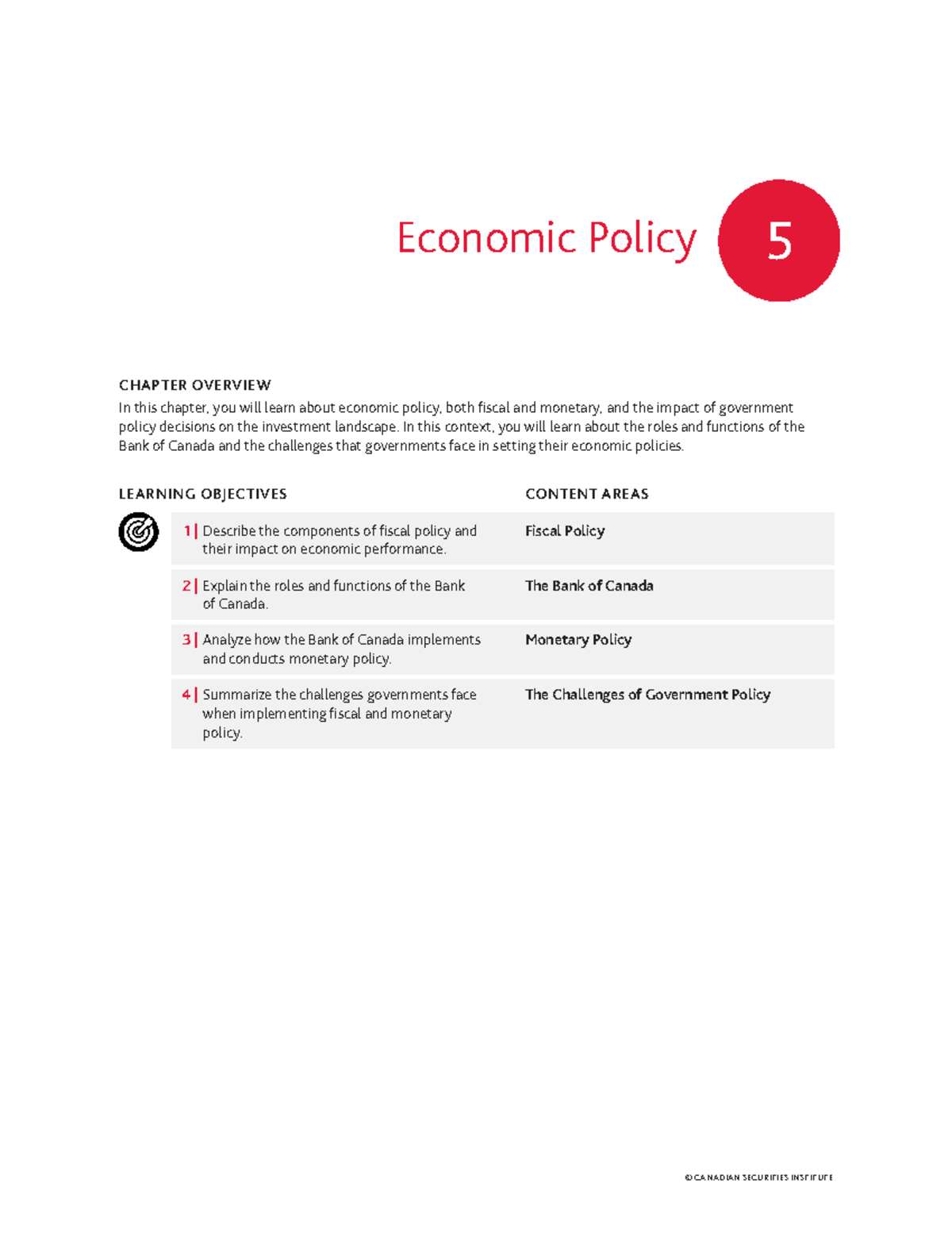 CSC 2025 Chapter 5: Overview of Economic Policy and Its Impacts - Studocu