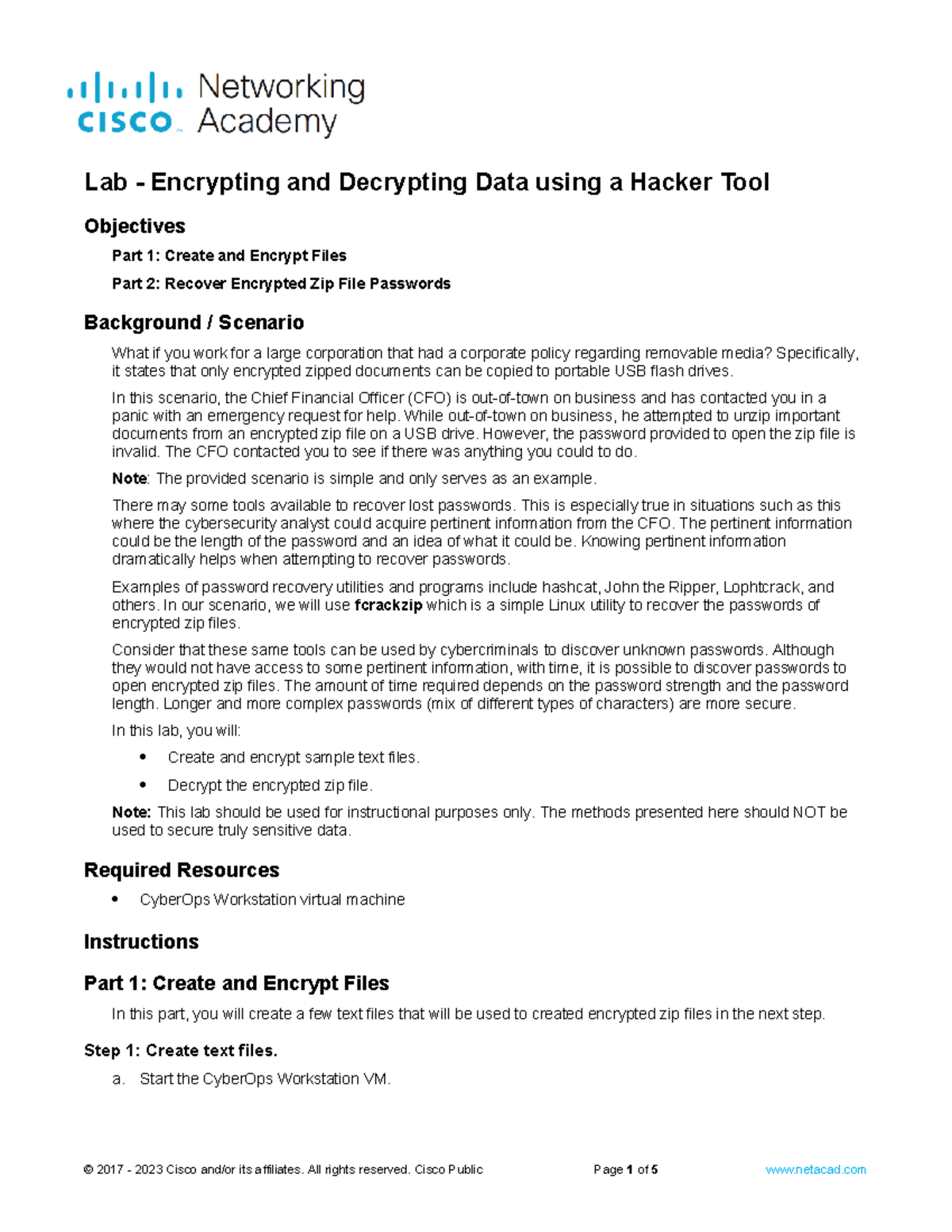 21.2.11 Lab - Encrypting and Decrypting Data Using a Hacker Tool ...