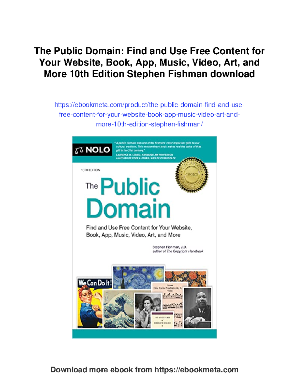 The Public Domain: Free Content for Websites, Apps, and More - 10th Ed ...