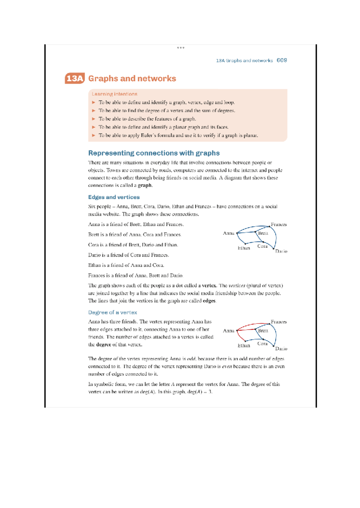 13A Graphs and Networks: Key Concepts and Learning Objectives - Studocu