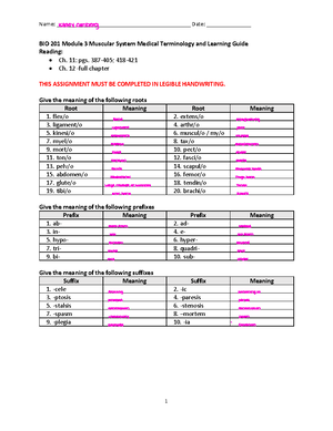 BIO+201+Module+4+Learning+Guide-Integumentary+System - BIO 201 Module 4 ...