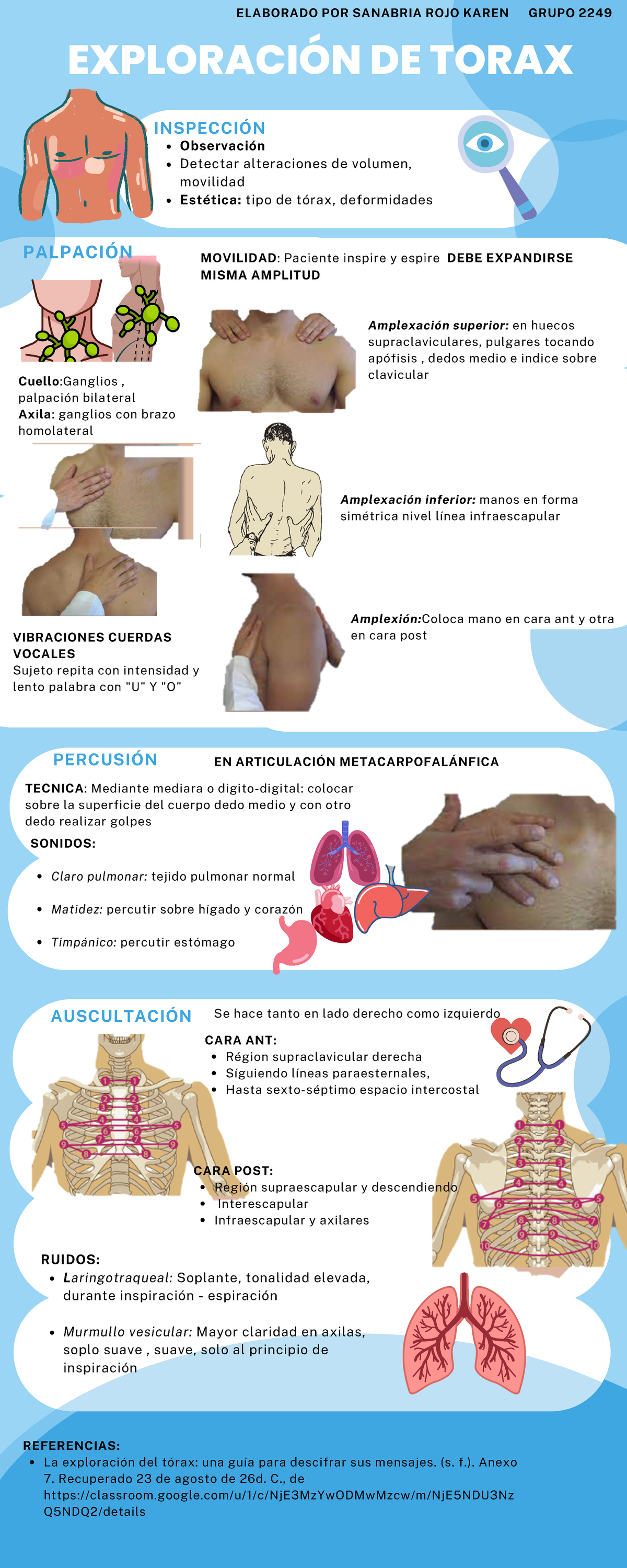 Infografía Exploración de Tórax - EXPLORACIÓN DE TORAX Observación ...