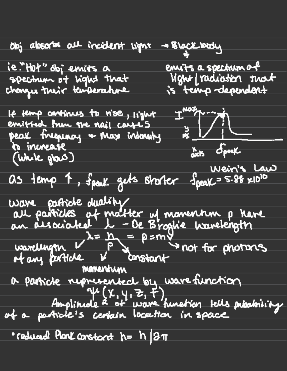 Physics 101 - Black Body Radiation Notes & Key Equations - Studocu