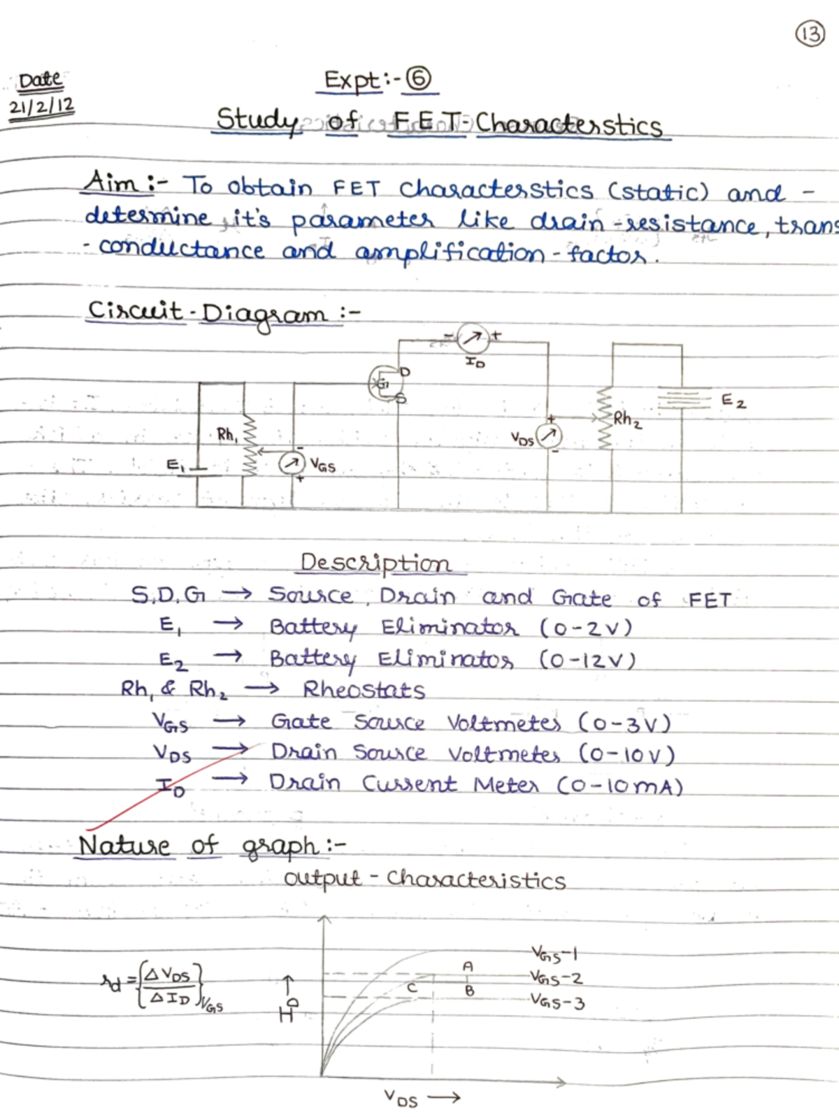 FET Characteristics - B.Sc. Final Year Lab Report - Studocu