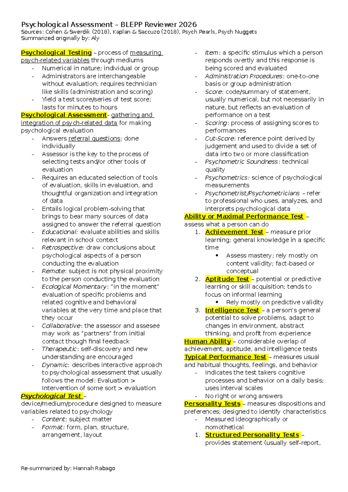 Psychological Assessment BLEPP Reviewer 2026: Key Concepts and Methods ...