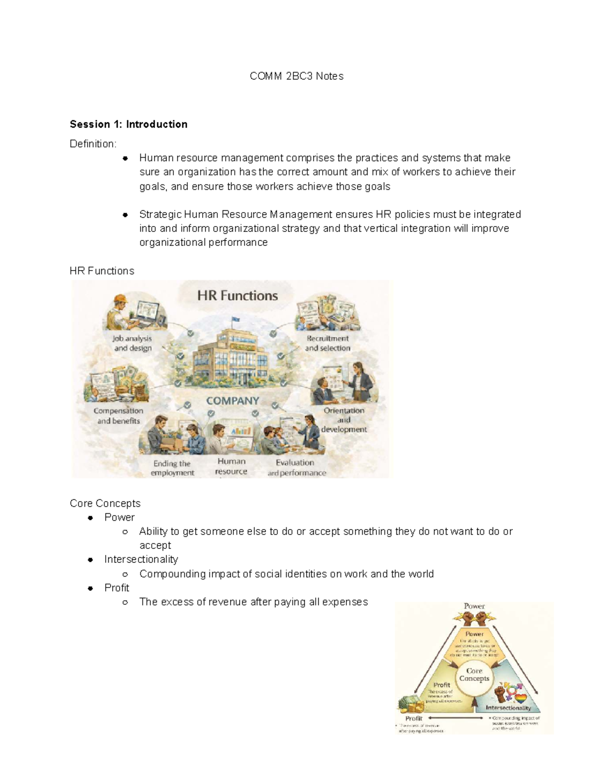 COMM 2BC3 Lecture Notes: Human Resource Management Overview - Studocu