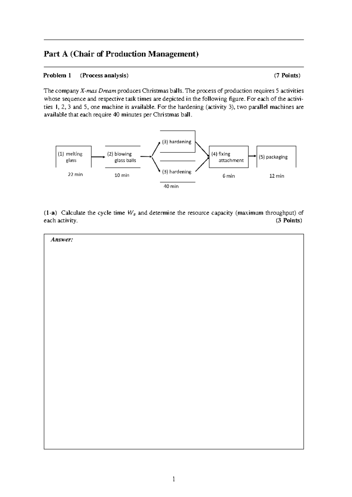 Old Exam PROD 3 - Process Analysis, Aggregate Planning & Queues - Studocu