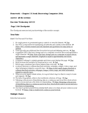 DC Chapter 1 Problem Solving - Discovering Computers Chapter 1 ...