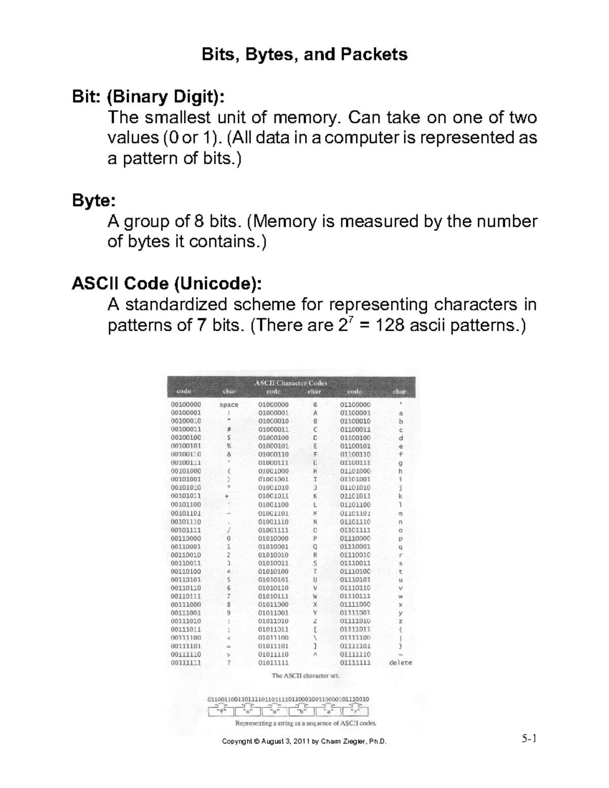 CORC1312 PT5 - Bits, Bytes, and Packets - Bits, tes, and Packets Bit ...