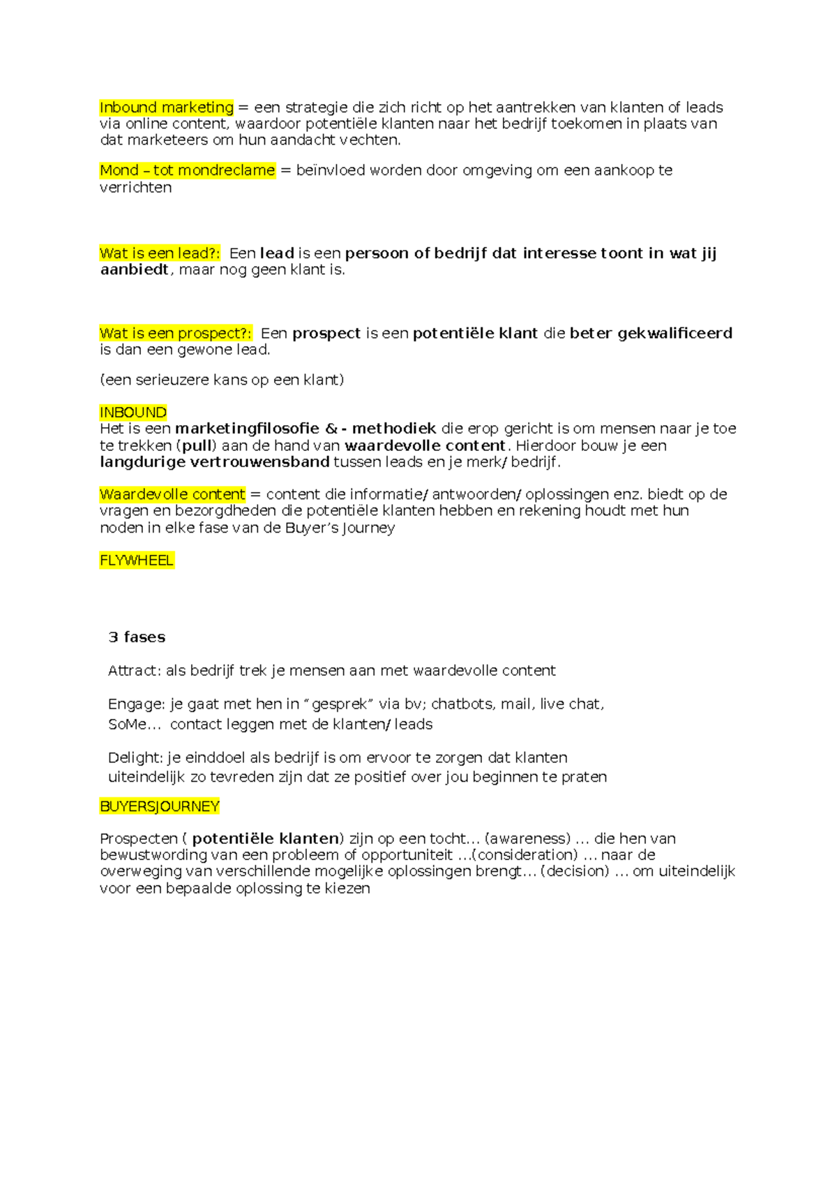 Inbound Marketing Strategieën en Concepten voor Klantacquisitie - Studocu
