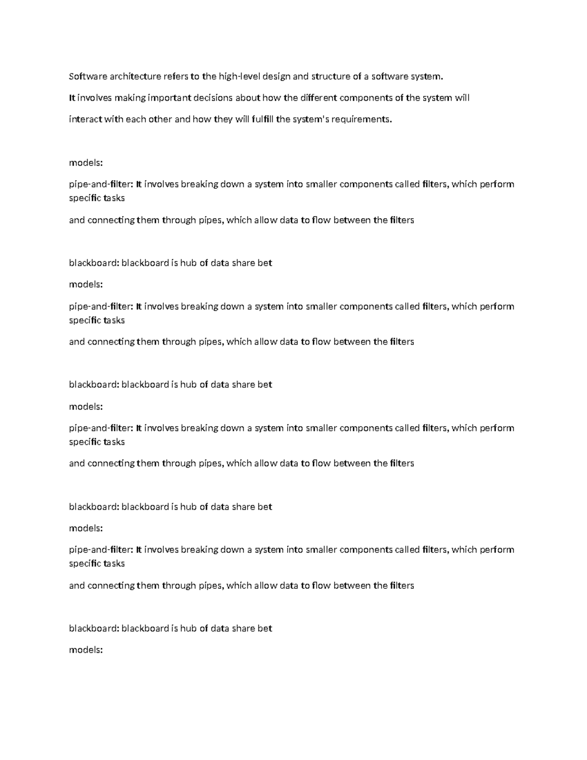 Software Architecture Models and Structures - Overview and Explanation ...