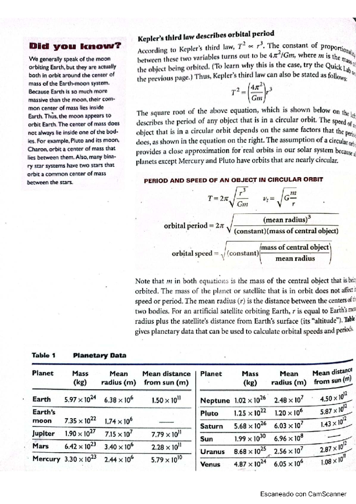 Kepler's Laws: Understanding Orbital Periods and Circular Motion - Studocu