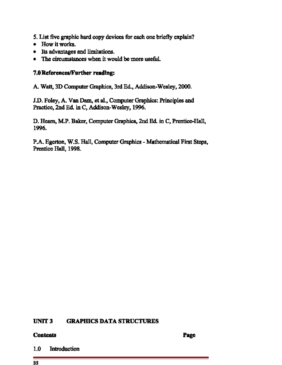 Lecture Notes: Computer Graphics - Lecture 7 (Data Structures) - Studocu