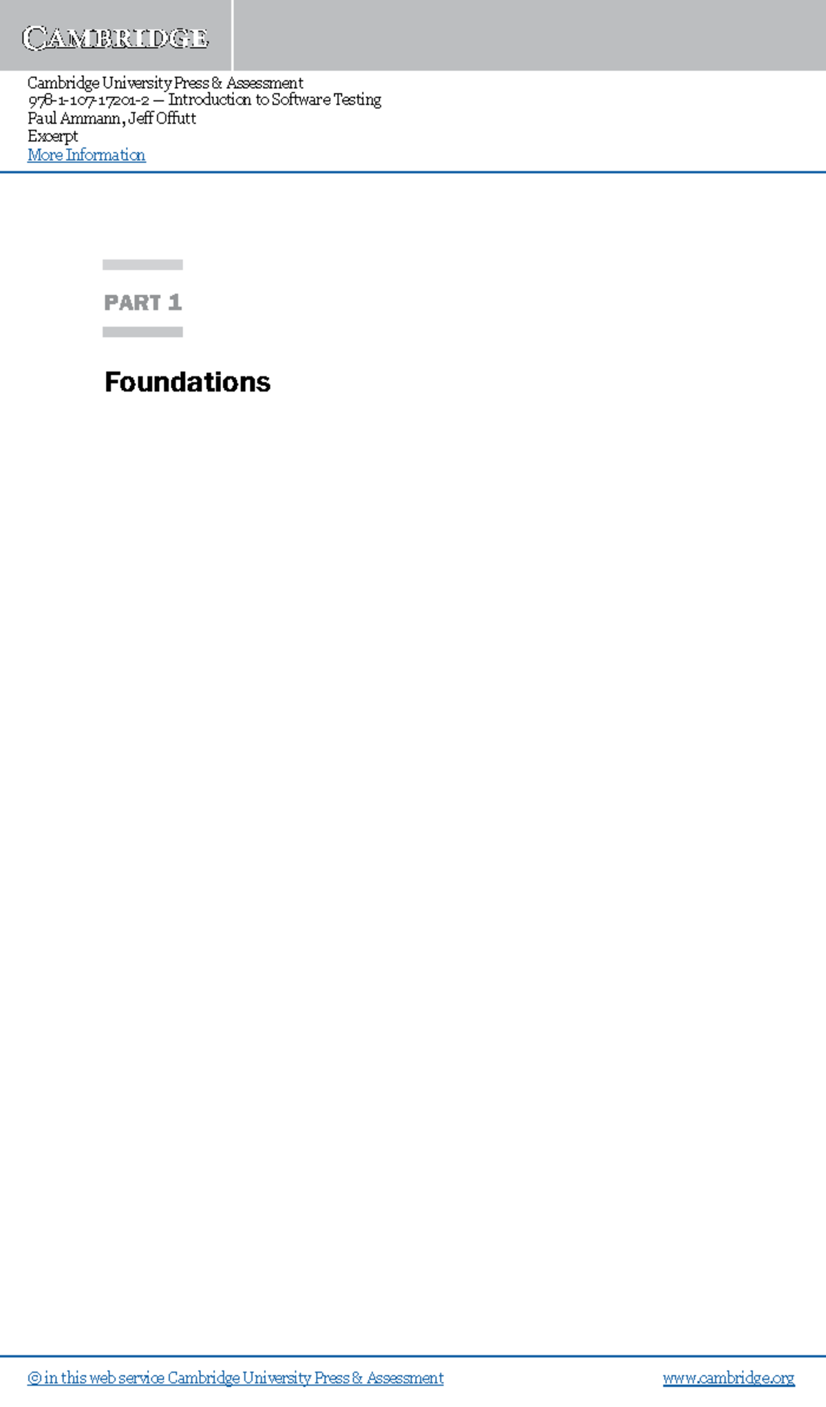 Chapter 1: Why We Test Software - Insights from Ammann & Offutt - Studocu
