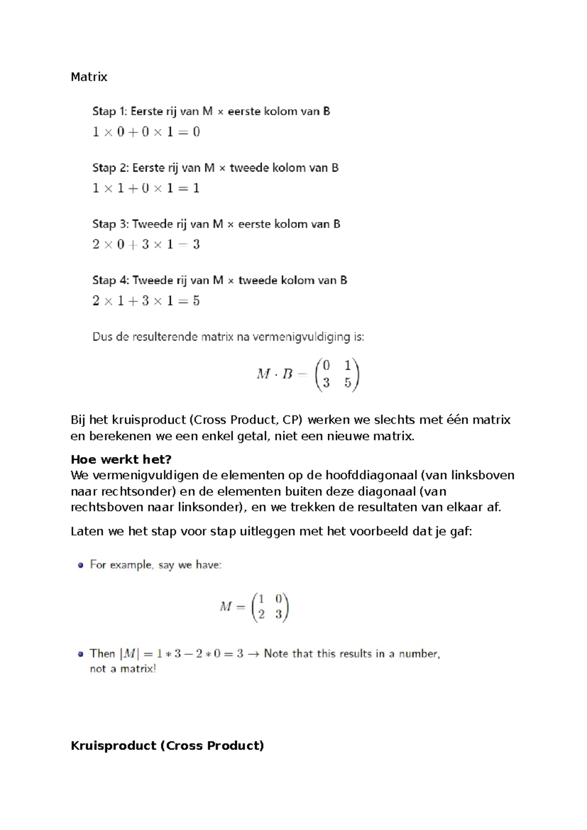 Samenvatting van Assignment 6: Matrix en MANOVA Theorie - Studeersnel