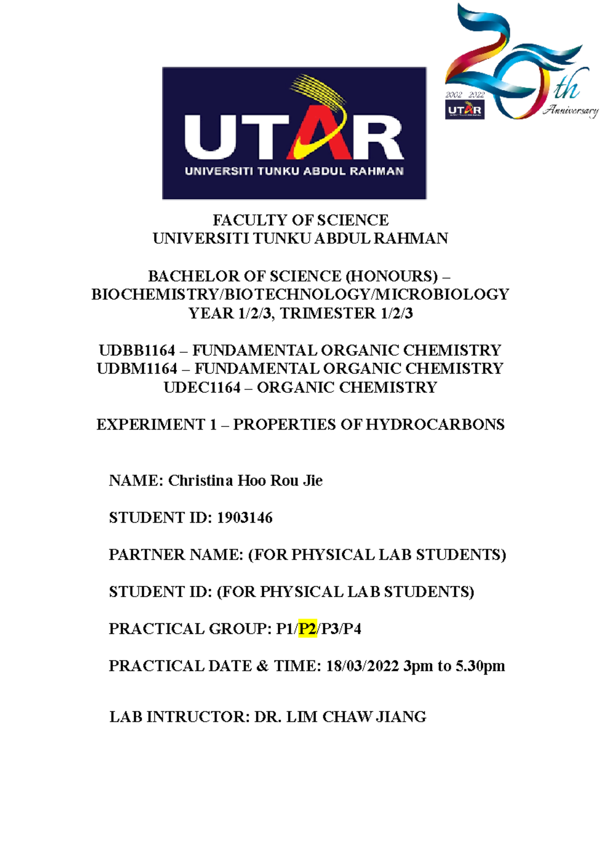 UDBB-UDBM-UDEC1164 - Lab Report on Acid-Alkaline Extraction Experiment ...
