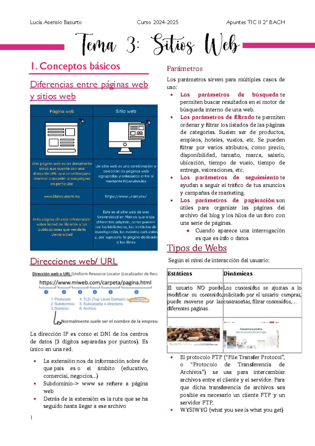 Apuntes TIC II 2º BACH: Diferencias entre Páginas Web y Sitios Web ...
