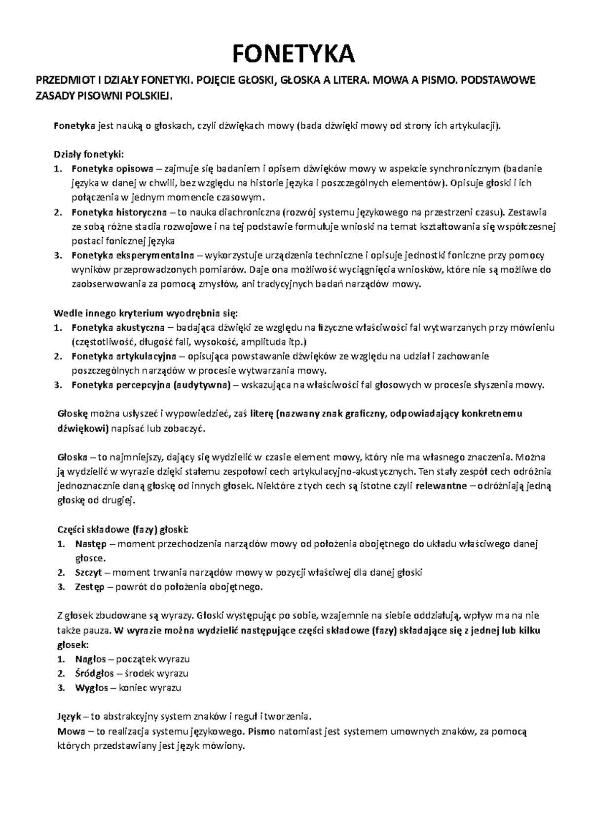 Sprawdzian Fonetyka Klasa 7 Online www.studocu.com