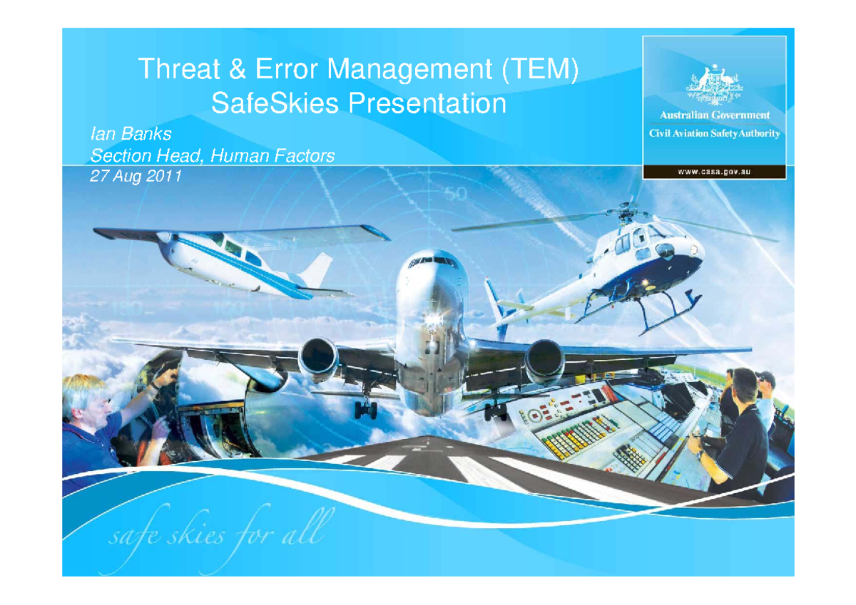 CASA TEM - materials - Threat & Error Management (TEM) SafeSkies ...